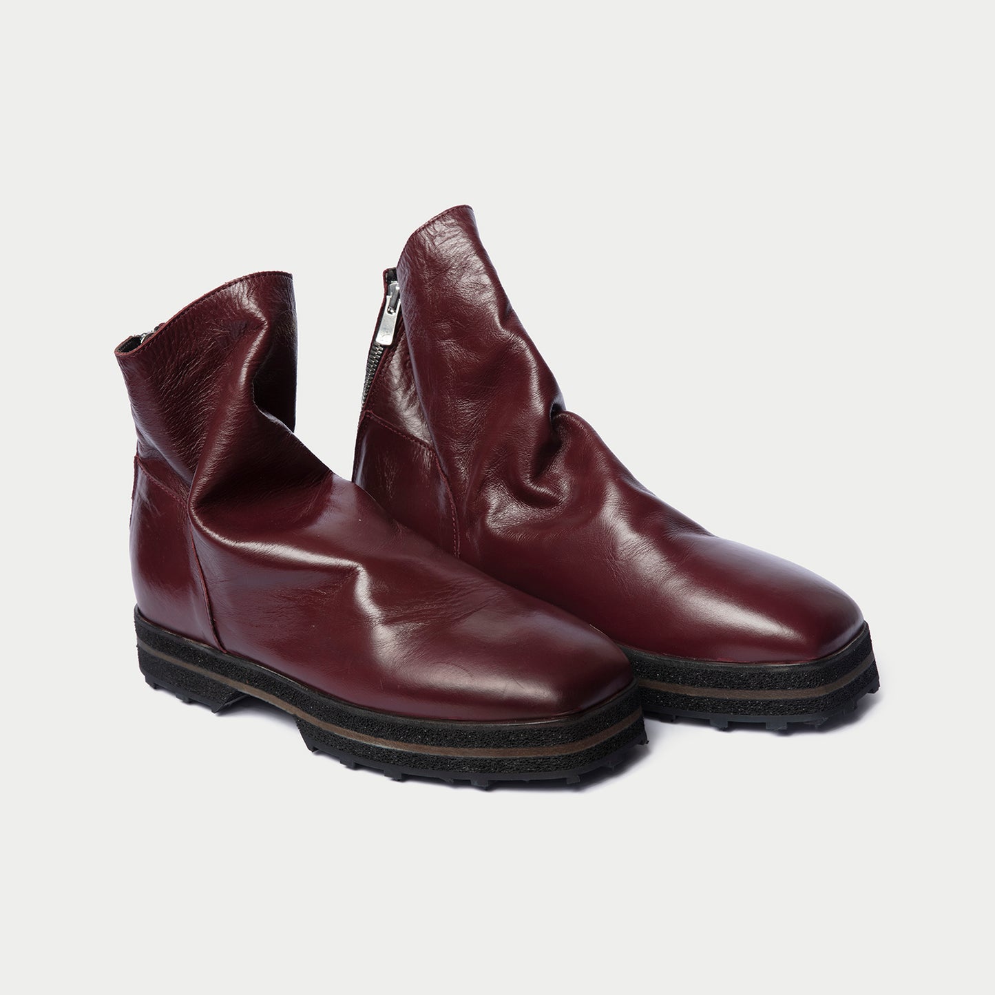 PX ZIP-UP RUBBER GATSBY BORDEAUX