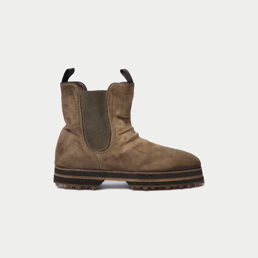 CHELSEA BOOT RUBBER PELUCHE KAKY