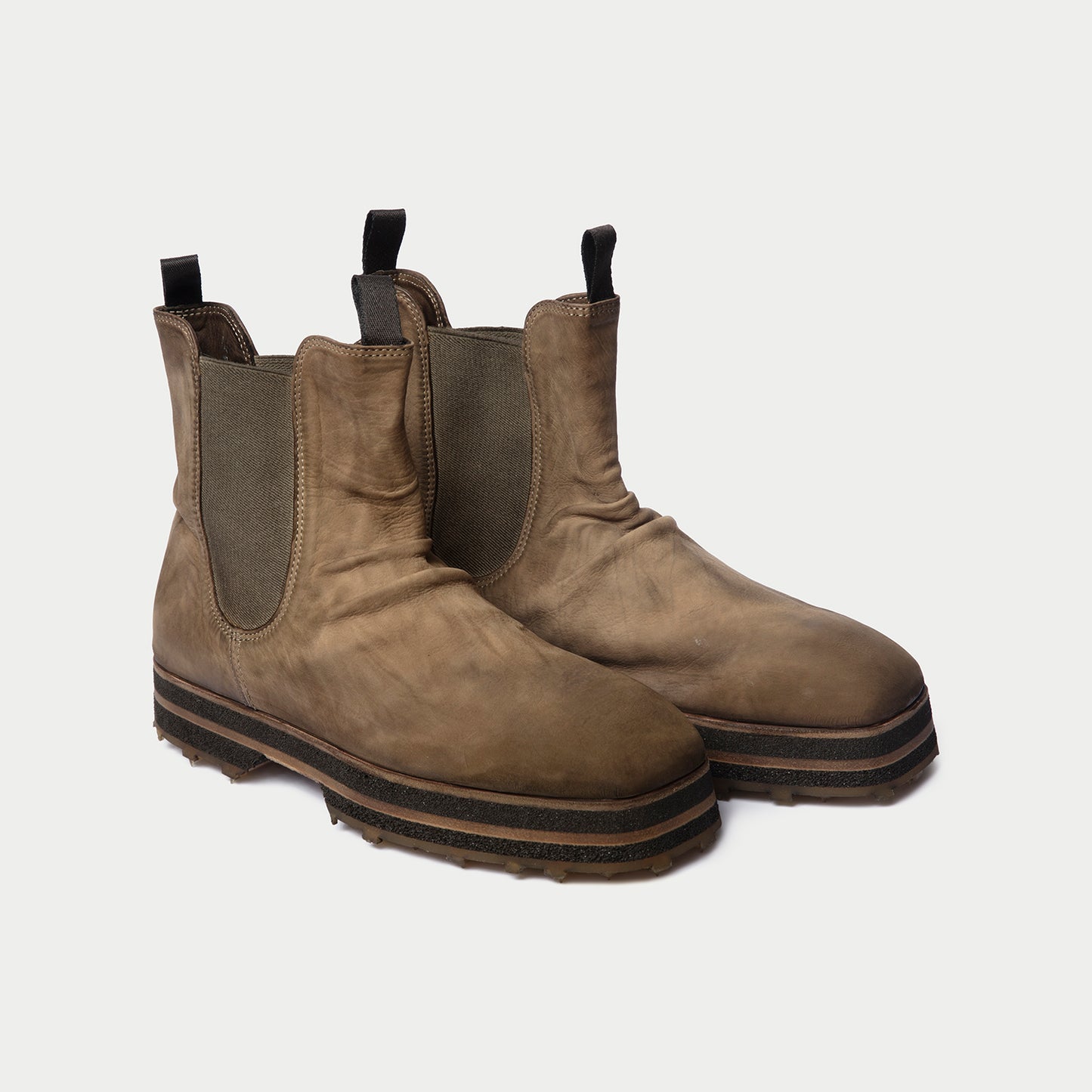 CHELSEA BOOT RUBBER PELUCHE KAKY